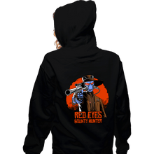Load image into Gallery viewer, Daily_Deal_Shirts Zippered Hoodies, Unisex / Small / Black Red Eyes Bounty Hunter