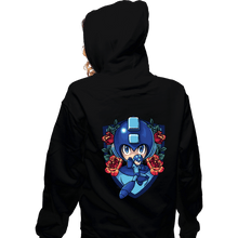 Load image into Gallery viewer, Secret_Shirts Zippered Hoodies, Unisex / Small / Black Megaman Crest