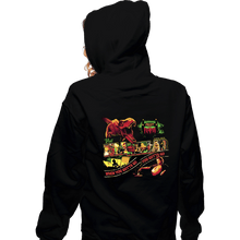 Load image into Gallery viewer, Sold_Out_Shirts Zippered Hoodies, Unisex / Small / Black Visit Isla Nublar
