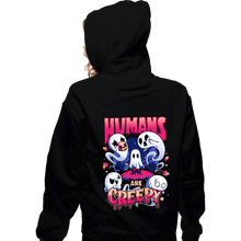 Load image into Gallery viewer, Daily_Deal_Shirts Zippered Hoodies, Unisex / Small / Black Ghost View Of Humanity