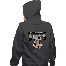 Load image into Gallery viewer, Secret_Shirts Zippered Hoodies, Unisex / Small / Dark Heather Seals Of Approval