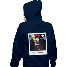 Load image into Gallery viewer, Shirts Pullover Hoodies, Unisex / Small / Navy First Day At School