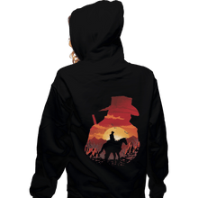Load image into Gallery viewer, Shirts Zippered Hoodies, Unisex / Small / Black Red Sunset