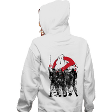 Load image into Gallery viewer, Daily_Deal_Shirts Zippered Hoodies, Unisex / Small / White Ghostbusters Sumi-e