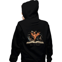 Load image into Gallery viewer, Daily_Deal_Shirts Zippered Hoodies, Unisex / Small / Black Here Be Dragons