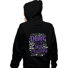 Load image into Gallery viewer, Daily_Deal_Shirts Zippered Hoodies, Unisex / Small / Black Never Trust The Living