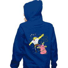 Load image into Gallery viewer, Daily_Deal_Shirts Zippered Hoodies, Unisex / Small / Royal Blue Sponge Knight Returns