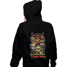Load image into Gallery viewer, Secret_Shirts Zippered Hoodies, Unisex / Small / Black Dungeons And Waka Waka!