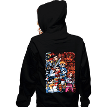 Load image into Gallery viewer, Daily_Deal_Shirts Zippered Hoodies, Unisex / Small / Black Morphin Pilgrim
