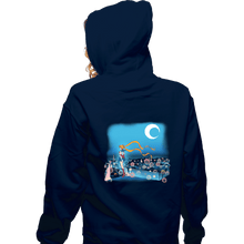 Load image into Gallery viewer, Daily_Deal_Shirts Zippered Hoodies, Unisex / Small / Navy Fighting Evil By Moonlight