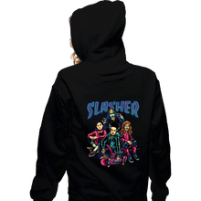 Load image into Gallery viewer, Daily_Deal_Shirts Zippered Hoodies, Unisex / Small / Black Slasher Girls