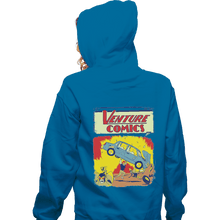 Load image into Gallery viewer, Shirts Zippered Hoodies, Unisex / Small / Royal Blue Brock Action Comics