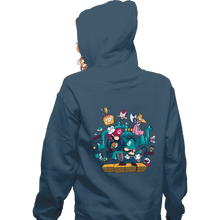 Load image into Gallery viewer, Daily_Deal_Shirts Zippered Hoodies, Unisex / Small / Indigo Blue The Plumber Brothers