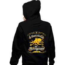 Load image into Gallery viewer, Daily_Deal_Shirts Zippered Hoodies, Unisex / Small / Black I Survived The Hero Gathering
