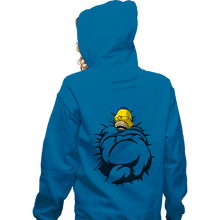Load image into Gallery viewer, Daily_Deal_Shirts Zippered Hoodies, Unisex / Small / Royal Blue Big Toasty Cinnamon Bun