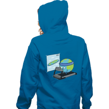 Load image into Gallery viewer, Shirts Zippered Hoodies, Unisex / Small / Royal Blue Round Earth