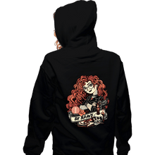 Load image into Gallery viewer, Daily_Deal_Shirts Zippered Hoodies, Unisex / Small / Black Rocker Merida