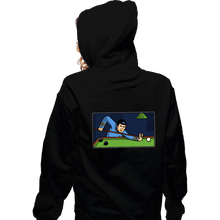 Load image into Gallery viewer, Daily_Deal_Shirts Zippered Hoodies, Unisex / Small / Black Vulcan Snooker Player