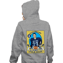 Load image into Gallery viewer, Secret_Shirts Zippered Hoodies, Unisex / Small / Sports Grey Bundy Trading Card
