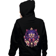 Load image into Gallery viewer, Daily_Deal_Shirts Zippered Hoodies, Unisex / Small / Black The Mysterious Smile