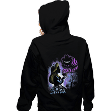 Load image into Gallery viewer, Shirts Zippered Hoodies, Unisex / Small / Black We're All Mad Here