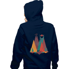 Load image into Gallery viewer, Shirts Zippered Hoodies, Unisex / Small / Navy Geometric Middle Earth