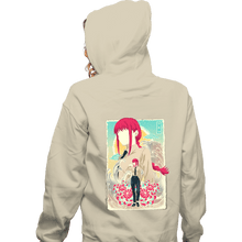 Load image into Gallery viewer, Daily_Deal_Shirts Zippered Hoodies, Unisex / Small / White Musha-e Makima