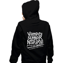 Load image into Gallery viewer, Shirts Pullover Hoodies, Unisex / Small / Black Vampire Slayer By Nature