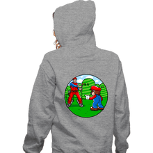 Load image into Gallery viewer, Secret_Shirts Zippered Hoodies, Unisex / Small / Sports Grey Two Marios