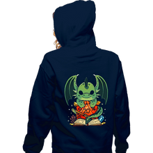 Load image into Gallery viewer, Shirts Zippered Hoodies, Unisex / Small / Navy Dragon Dice