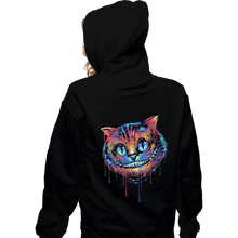 Load image into Gallery viewer, Shirts Zippered Hoodies, Unisex / Small / Black Colorful Cat