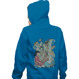 Shirts Zippered Hoodies, Unisex / Small / Royal Blue Wonderlands
