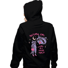 Load image into Gallery viewer, Daily_Deal_Shirts Zippered Hoodies, Unisex / Small / Black Nocturnal Girl
