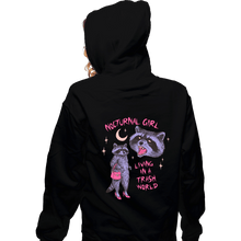 Load image into Gallery viewer, Daily_Deal_Shirts Zippered Hoodies, Unisex / Small / Black Nocturnal Girl