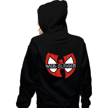 Load image into Gallery viewer, Daily_Deal_Shirts Zippered Hoodies, Unisex / Small / Black Web Slinger Clan