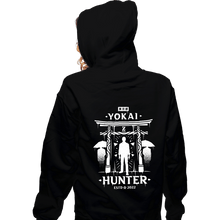 Load image into Gallery viewer, Shirts Zippered Hoodies, Unisex / Small / Black Fighting Yokai in Tokyo