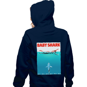 Shirts Zippered Hoodies, Unisex / Small / Navy Baby Shark