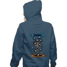 Load image into Gallery viewer, Shirts Zippered Hoodies, Unisex / Small / Indigo Blue Soot Portals