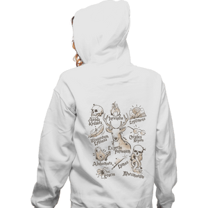 Shirts Zippered Hoodies, Unisex / Small / White Magic Spell notes
