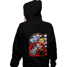 Load image into Gallery viewer, Secret_Shirts Zippered Hoodies, Unisex / Small / Black Fullmetal Brotherhood