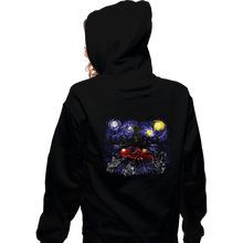 Load image into Gallery viewer, Daily_Deal_Shirts Zippered Hoodies, Unisex / Small / Black Starry Neo-Tokyo