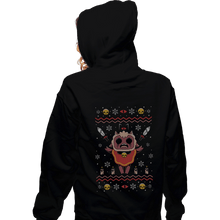Load image into Gallery viewer, Shirts Zippered Hoodies, Unisex / Small / Black Lamb Christmas