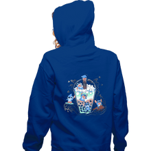 Load image into Gallery viewer, Secret_Shirts Zippered Hoodies, Unisex / Small / Royal Blue Boba Stitch
