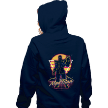 Load image into Gallery viewer, Shirts Zippered Hoodies, Unisex / Small / Navy Retro Mad Titan