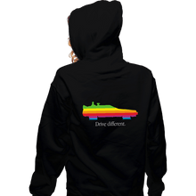 Load image into Gallery viewer, Secret_Shirts Zippered Hoodies, Unisex / Small / Black Drive Different