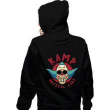 Load image into Gallery viewer, Daily_Deal_Shirts Zippered Hoodies, Unisex / Small / Black Kamp Krystal Lake