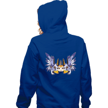Load image into Gallery viewer, Daily_Deal_Shirts Zippered Hoodies, Unisex / Small / Royal Blue Digital Friendship