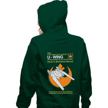 Load image into Gallery viewer, Secret_Shirts Zippered Hoodies, Unisex / Small / Irish green U-Wing Manual