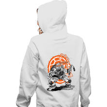 Load image into Gallery viewer, Daily_Deal_Shirts Zippered Hoodies, Unisex / Small / White Michelangelo Sumi-e