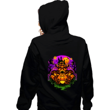 Load image into Gallery viewer, Daily_Deal_Shirts Zippered Hoodies, Unisex / Small / Black Happy Bowserween